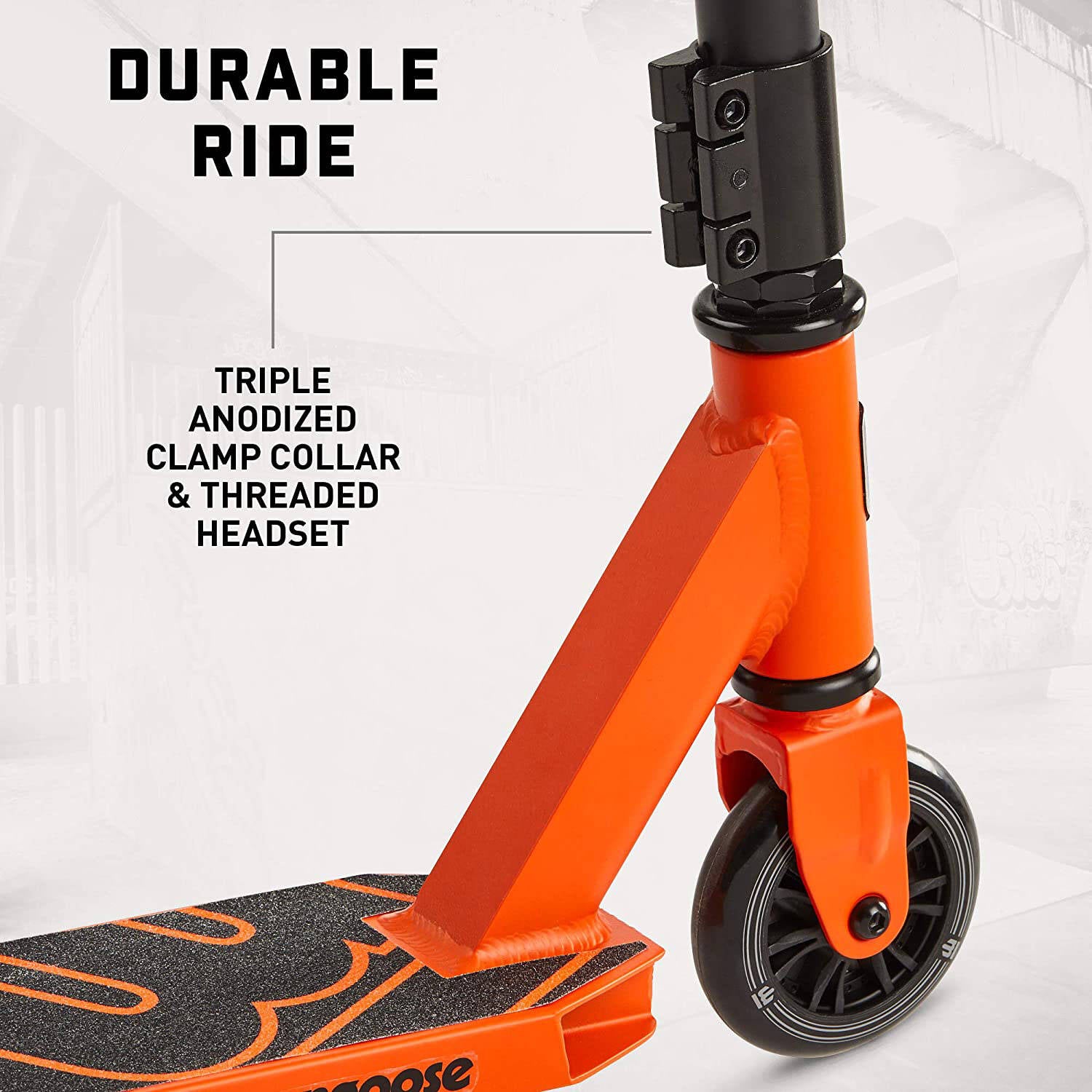Mongoose Rise 100 Freestyle Stunt Scooter - Orange/Blue