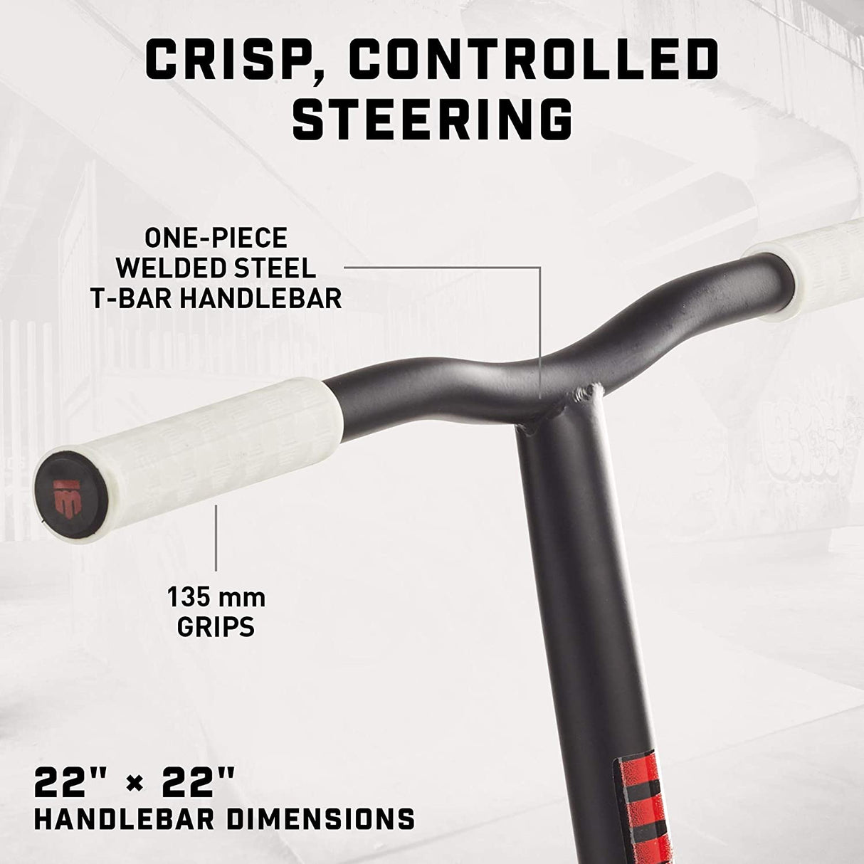 Mongoose Rise 100 Freestyle Stunt Scooter - White/Red