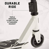 Mongoose Rise 100 Freestyle Stunt Scooter - White/Red