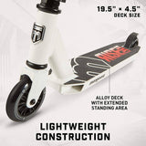Mongoose Rise 100 Freestyle Stunt Scooter - White/Red