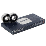 Mosaic Super 1 ABEC 7 608RS Skateboard Bearings - Silver/Black (Pack of 8)