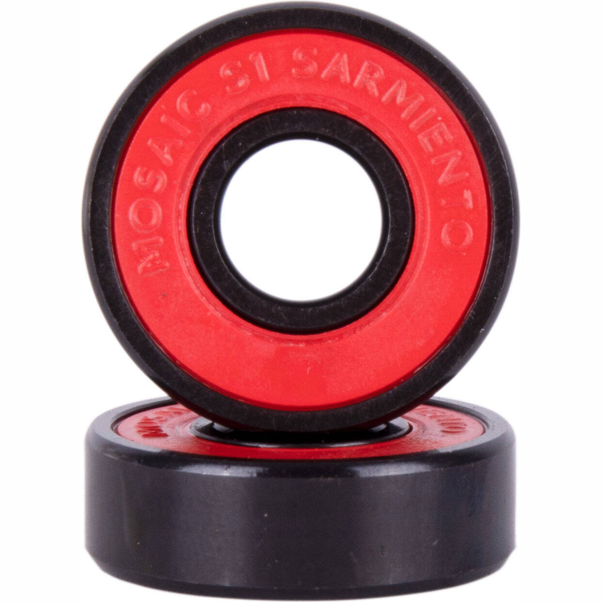 Mosaic Super 1 Javier Sarmiento 608RS Abec 7 Skateboard Bearings - Red