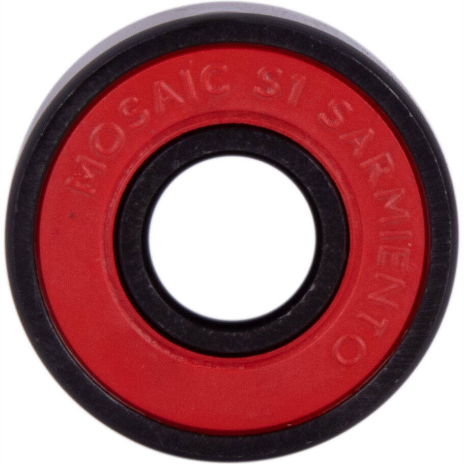 Mosaic Super 1 Javier Sarmiento 608RS Abec 7 Skateboard Bearings - Red