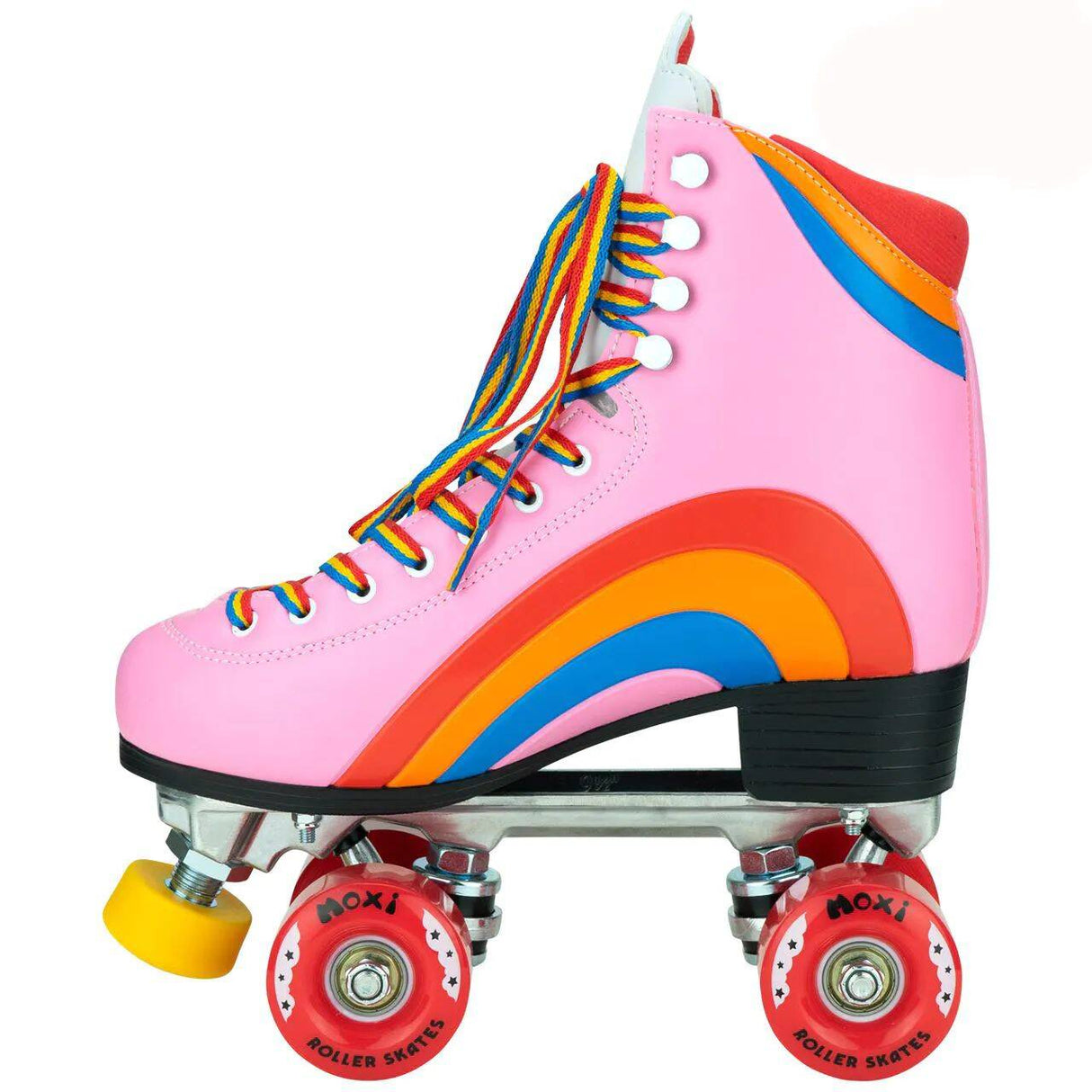 Moxi Rainbow Quad Roller Skates - Bubble Gum Pink