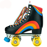 Moxi Rainbow Quad Roller Skates - Black