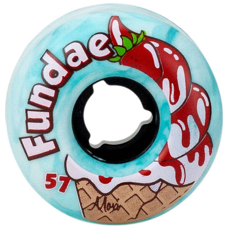 Moxi Fundae Quad Roller Skate Wheels - Creme De Menthe - 57mm 92A