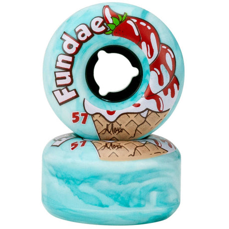 Moxi Fundae Quad Roller Skate Wheels - Creme De Menthe - 57mm 92A