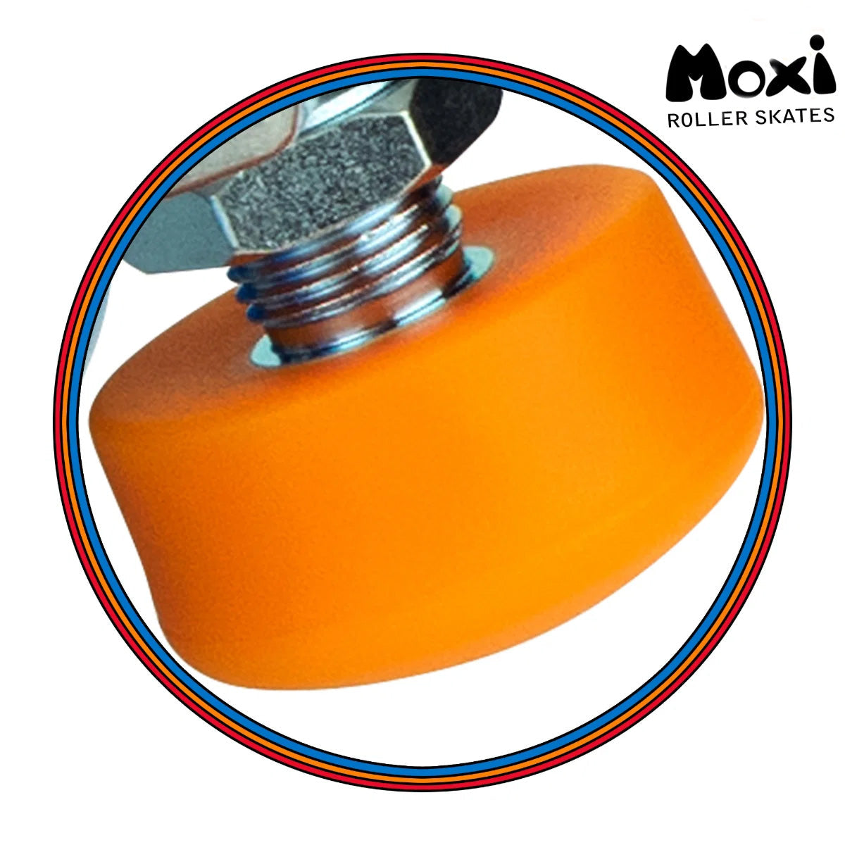 Moxi Rainbow Rider Roller Skate Toe Stops - Orange