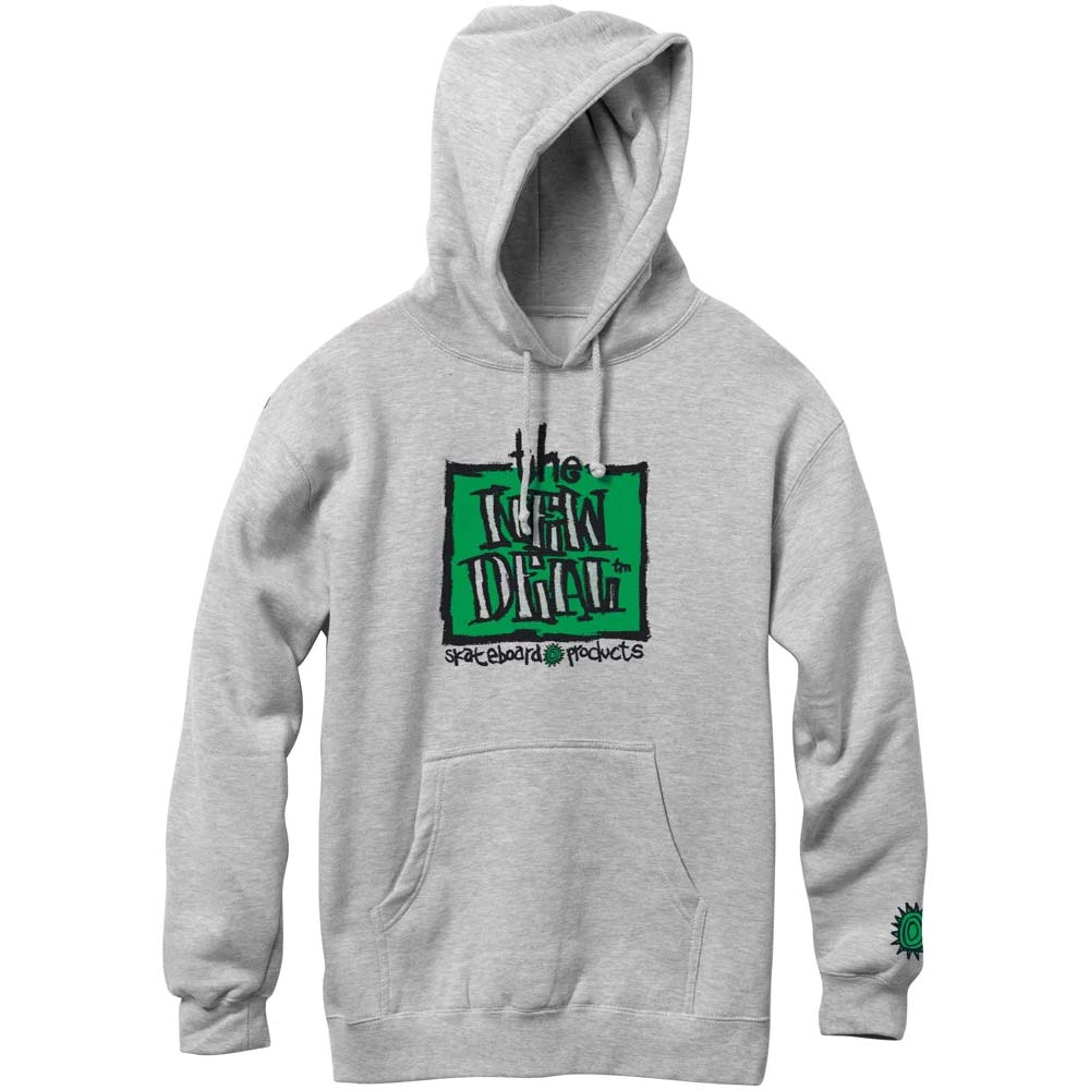 New Deal Original Napkin Logo Hoodie - Athletic Heather