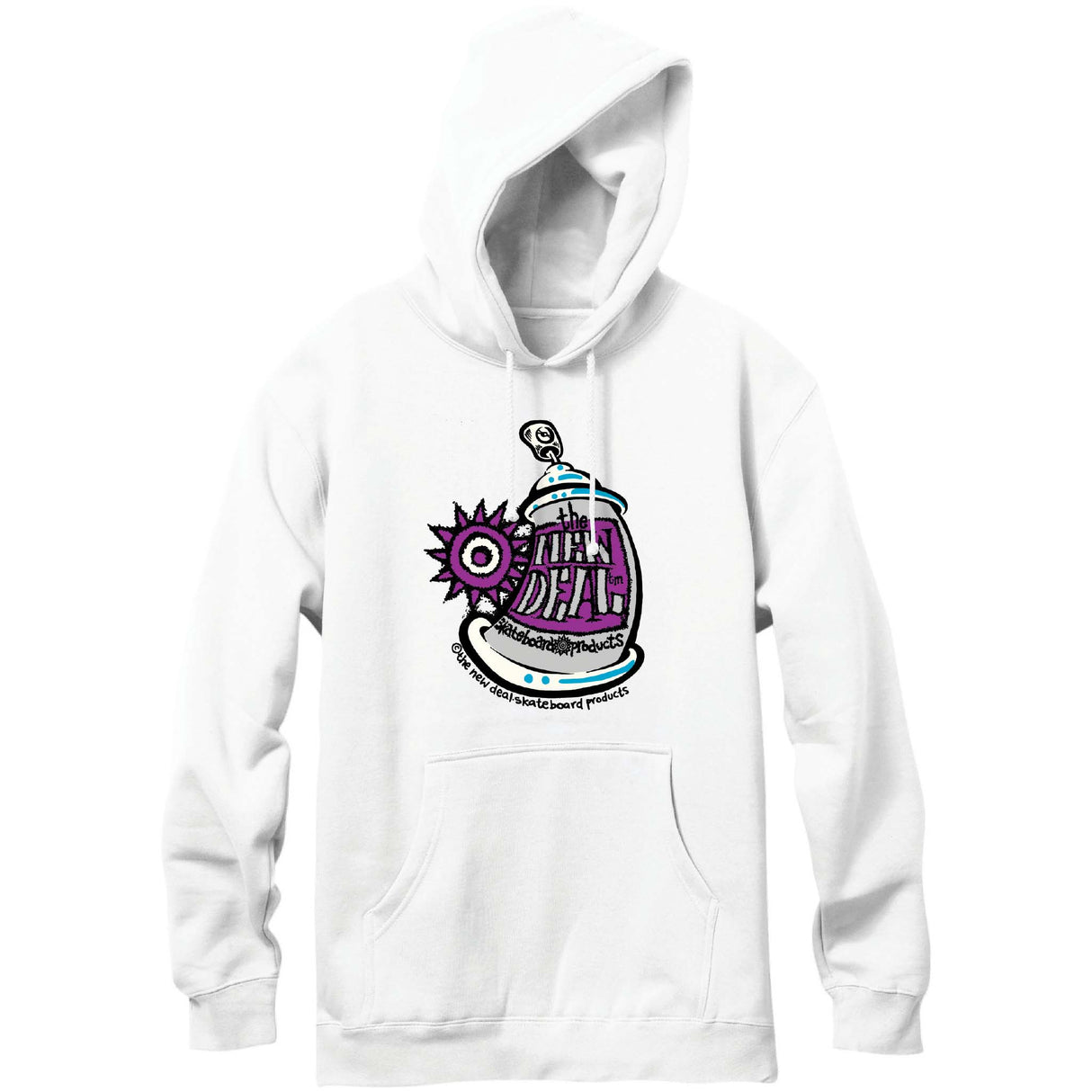 New Deal Spray Can Hoodie - White