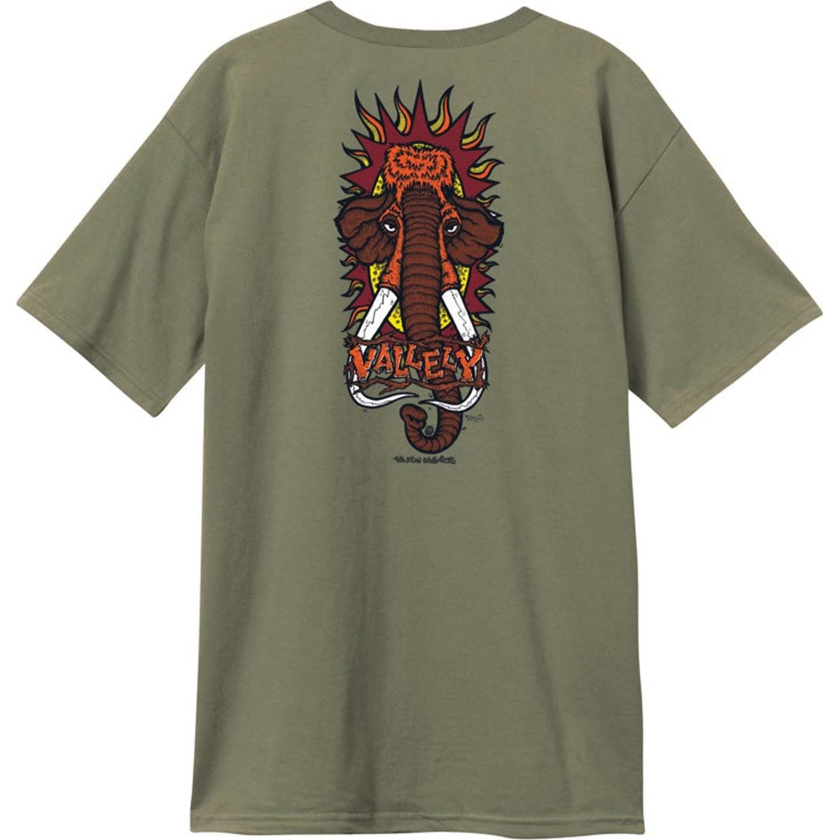 New Deal Vallely Mammoth T Shirt - Military Green