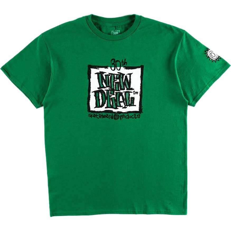 New Deal WTF 30th Anniversary Napkin Logo T Shirt - Green