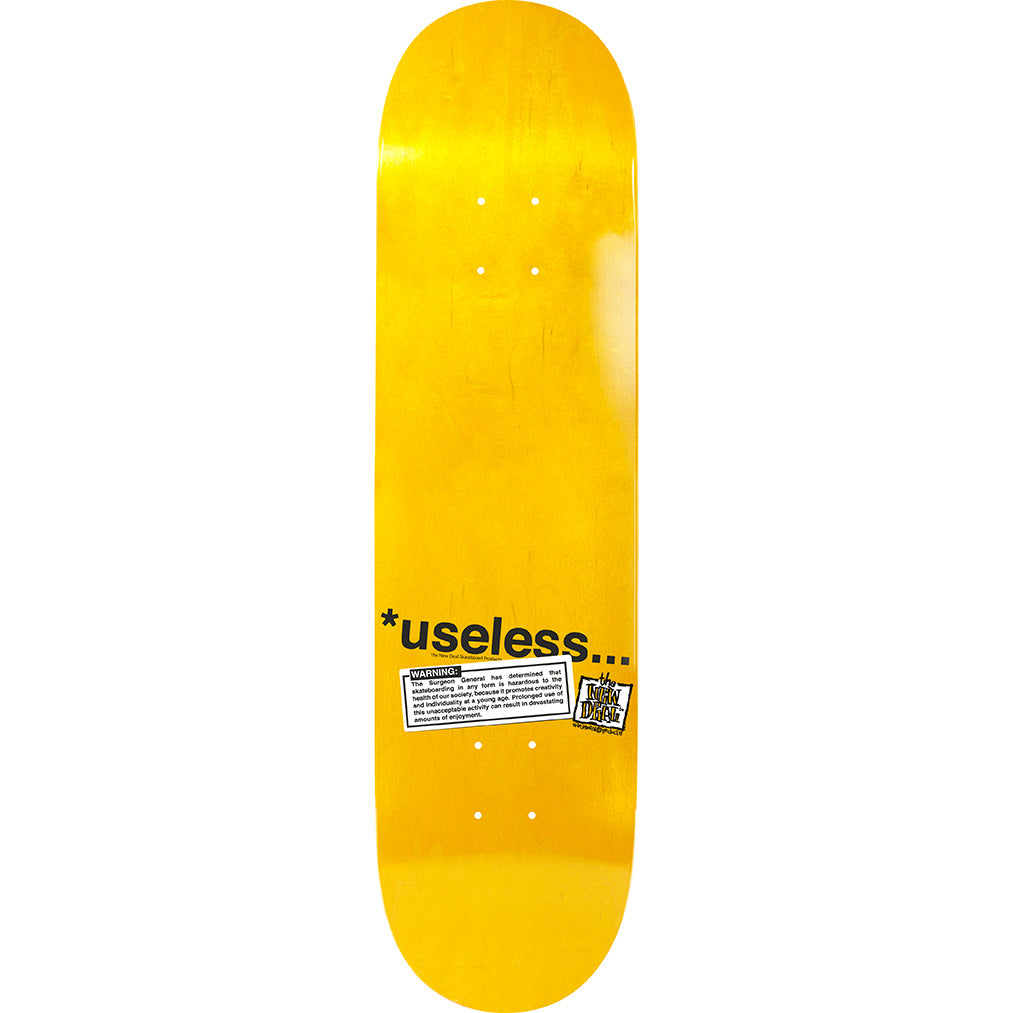 New Deal Useless Wooden Toys Skateboard Deck 8.5"