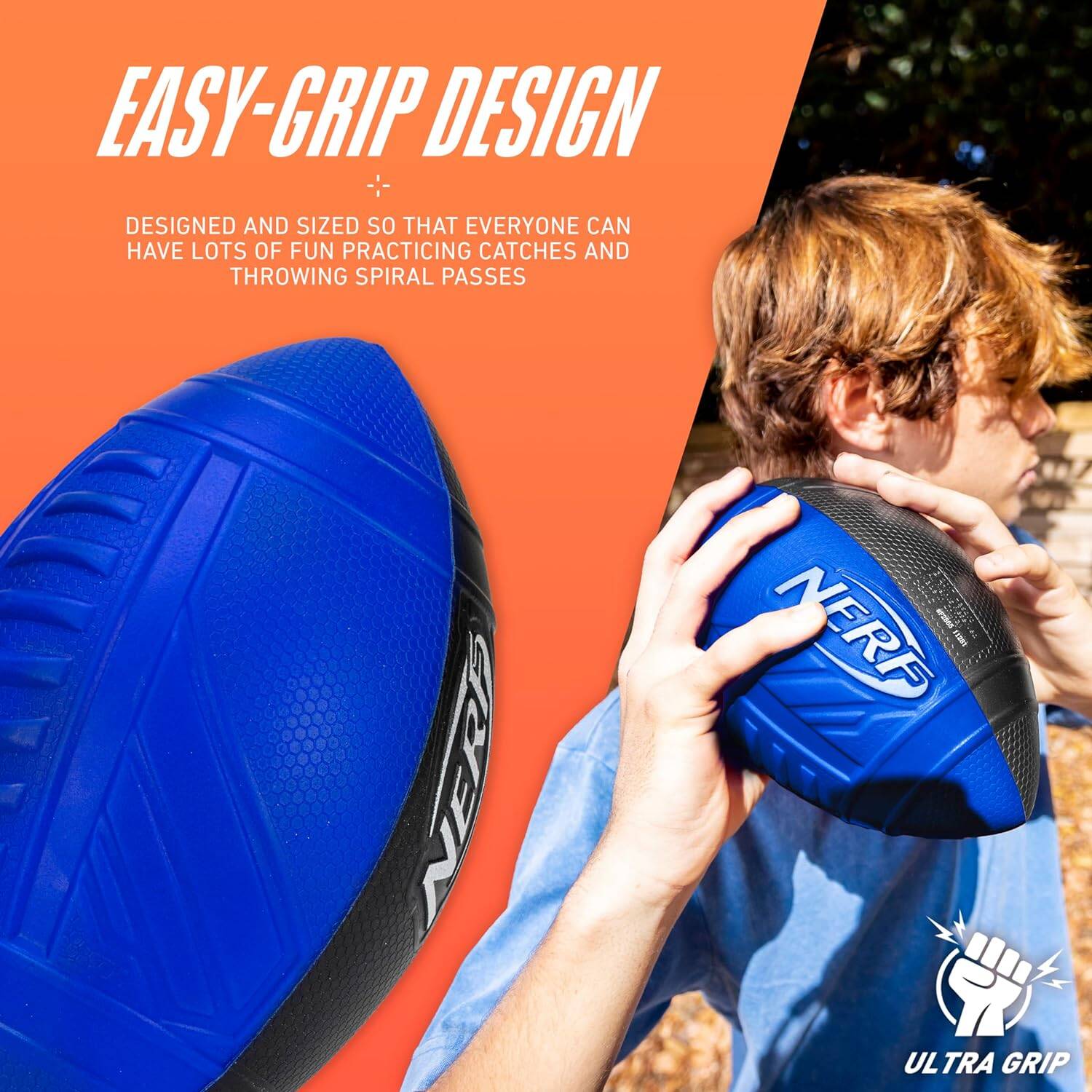 Nerf Pro Grip American Football - Black/Blue