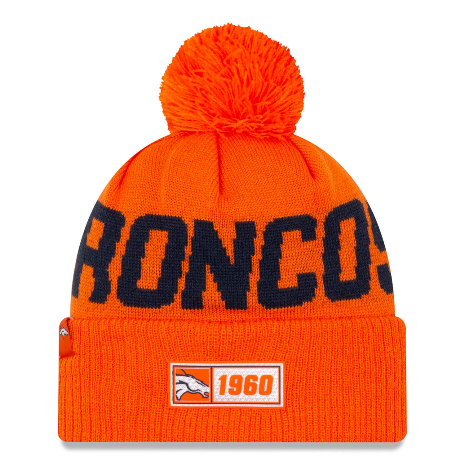 New Era Denver Broncos NFL 2019 Sideline Road Beanie - Rush Orange