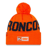 New Era Denver Broncos NFL 2019 Sideline Road Beanie - Rush Orange