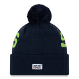 New Era Seattle Seahawks NFL 2019 Sideline Road Beanie - Oceanside Blue