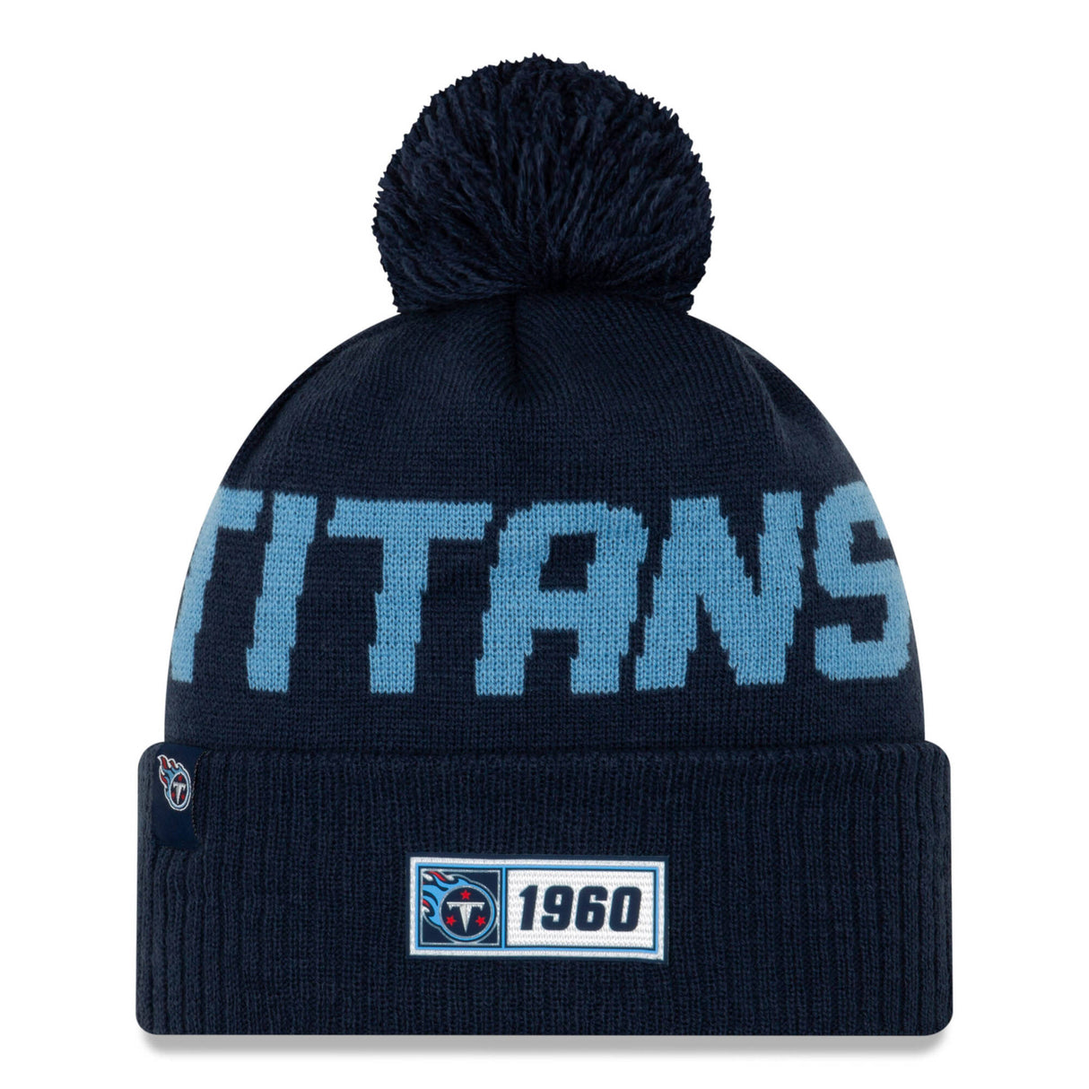 New Era Tennessee Titans NFL 2019 Sideline Road Beanie - Oceanside Blue