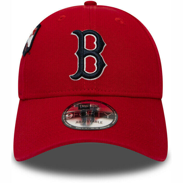 New Era Boston Red Sox MLB Cooperstown Patched 9FORTY Cap - Scarlet