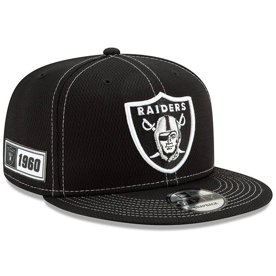 New Era Oakland Raiders 2019 Sideline Road 950 Cap - Black MED/LRG
