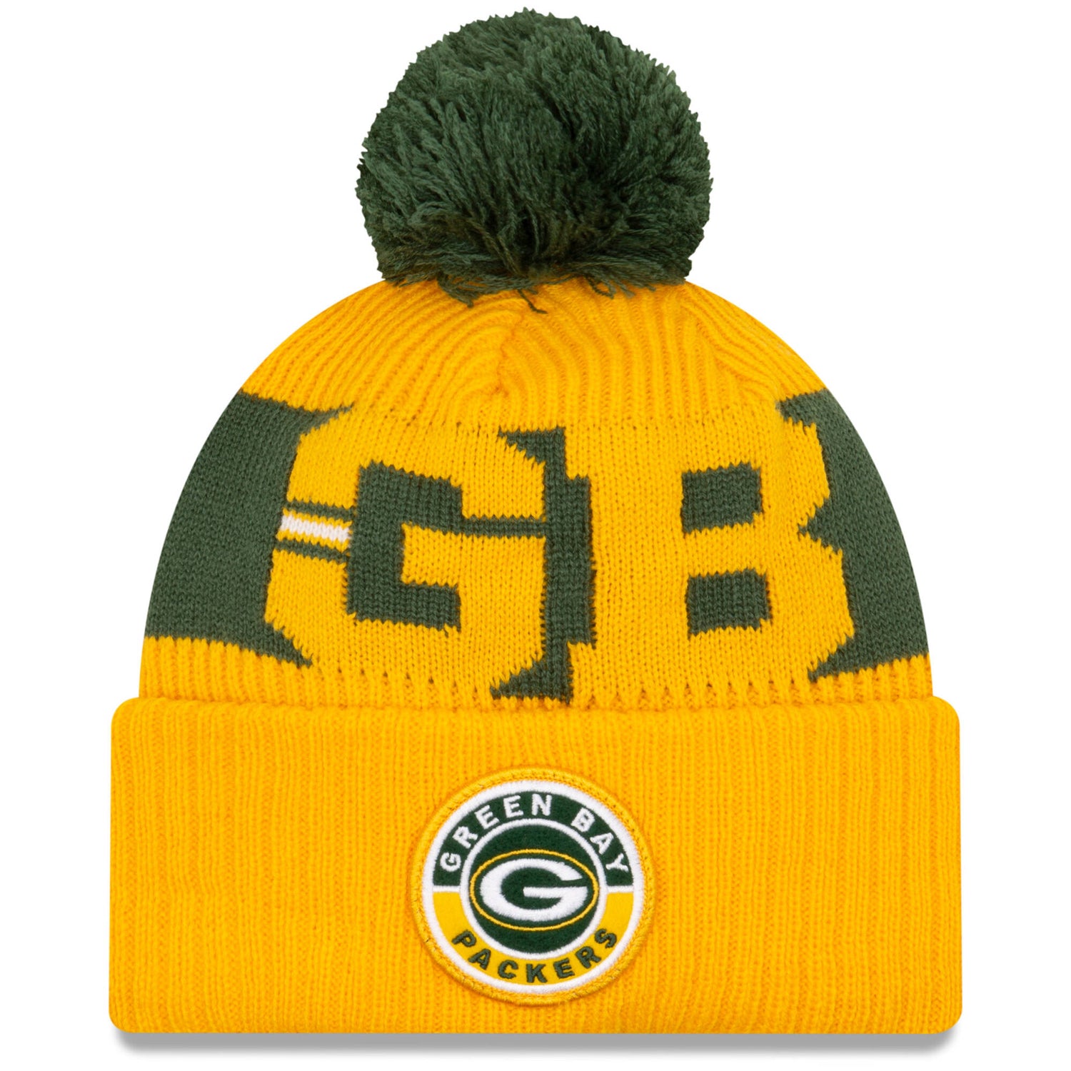 New Era Green Bay Packers NFL Cold Weather Sport Knit Beanie - Original Team Colours