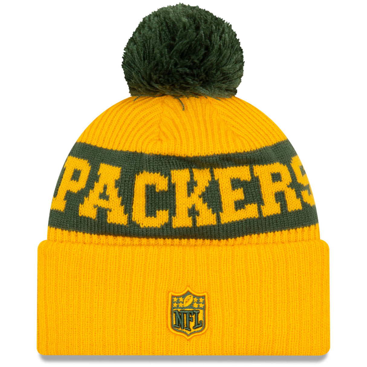 New Era Green Bay Packers NFL Cold Weather Sport Knit Beanie - Original Team Colours
