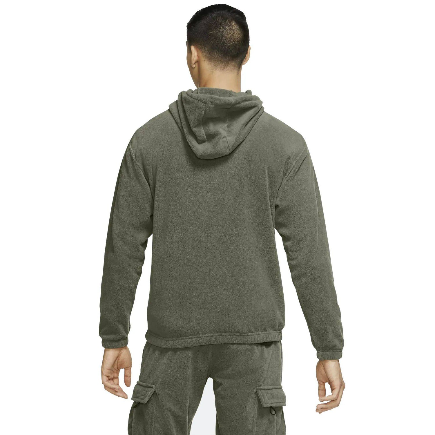 Nike SB Quarter Zip Novelty Hoodie - Medium Olive/Stone/Stone/Electro Orange