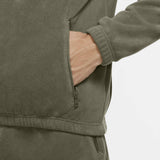 Nike SB Quarter Zip Novelty Hoodie - Medium Olive/Stone/Stone/Electro Orange