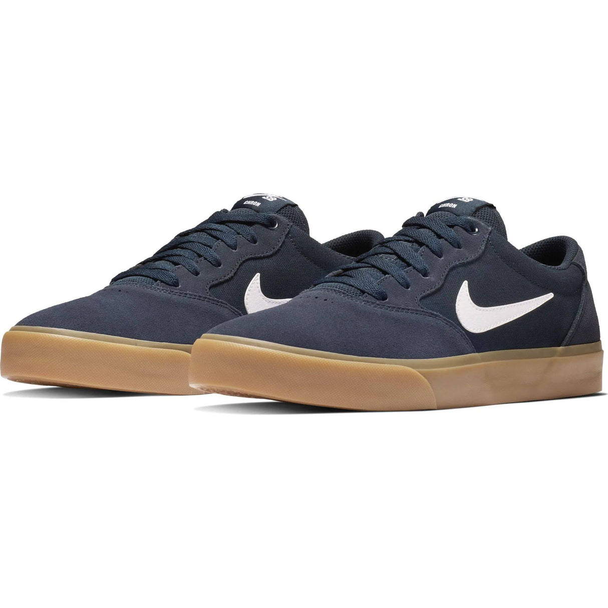 Nike SB Chron SLR Skate Shoes - Obsidian/White/Gum
