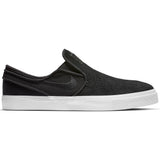 Nike SB Zoom Stefan Janoski Slip-On Skate Shoes - Black/Black-White