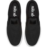 Nike SB Zoom Stefan Janoski Slip-On Skate Shoes - Black/Black-White
