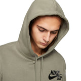 Nike SB Essential Icon Hoodie - Light Army/Black