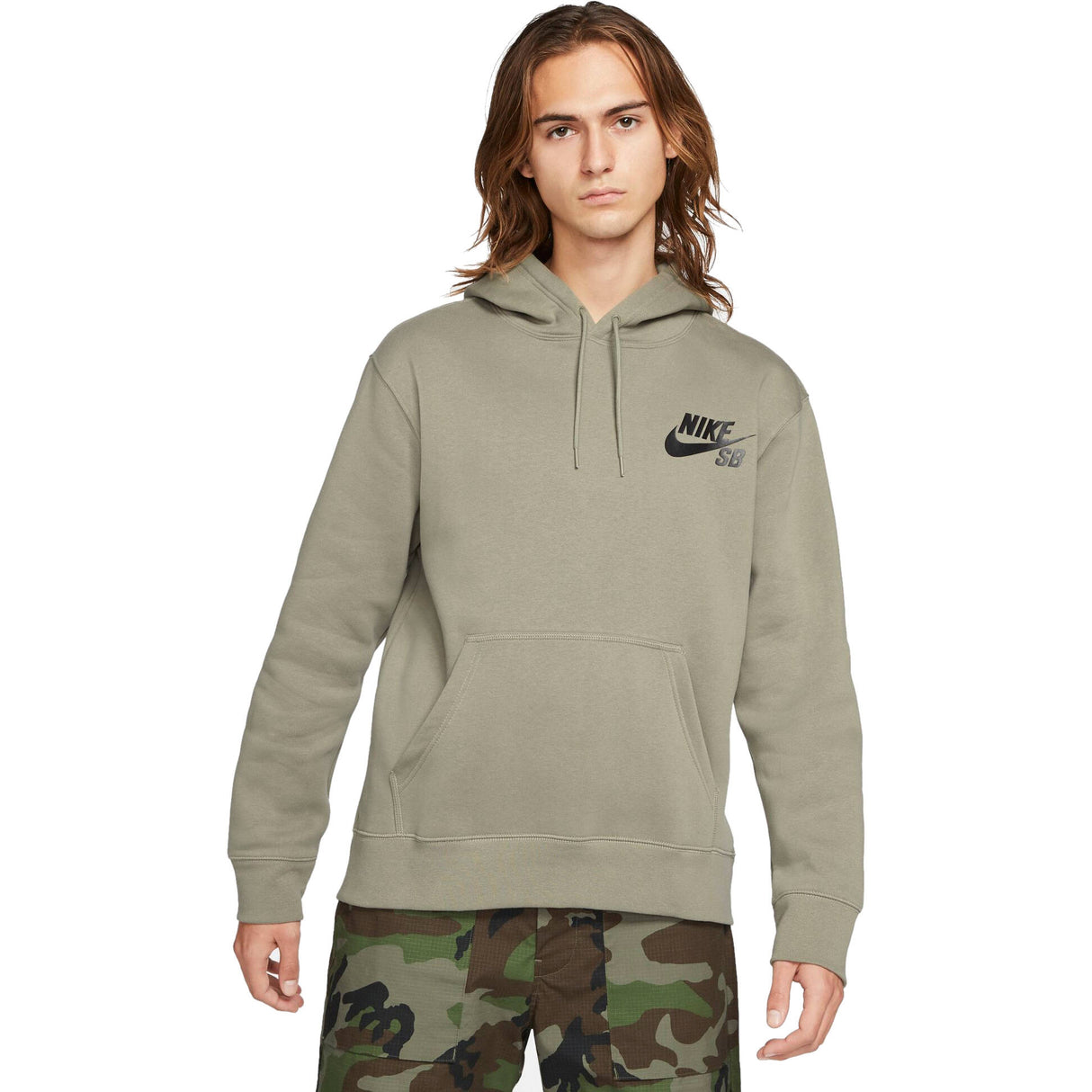 Nike SB Essential Icon Hoodie - Light Army/Black LRG