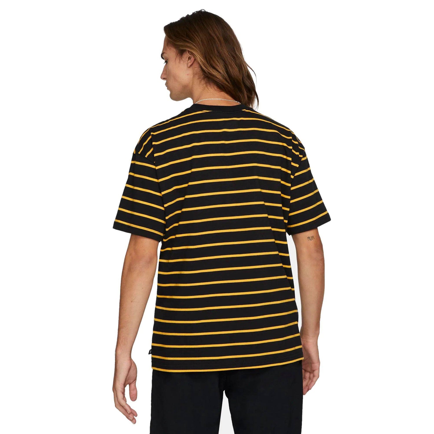 Nike SB Yarn Dye Striped T Shirt - Black/University Gold