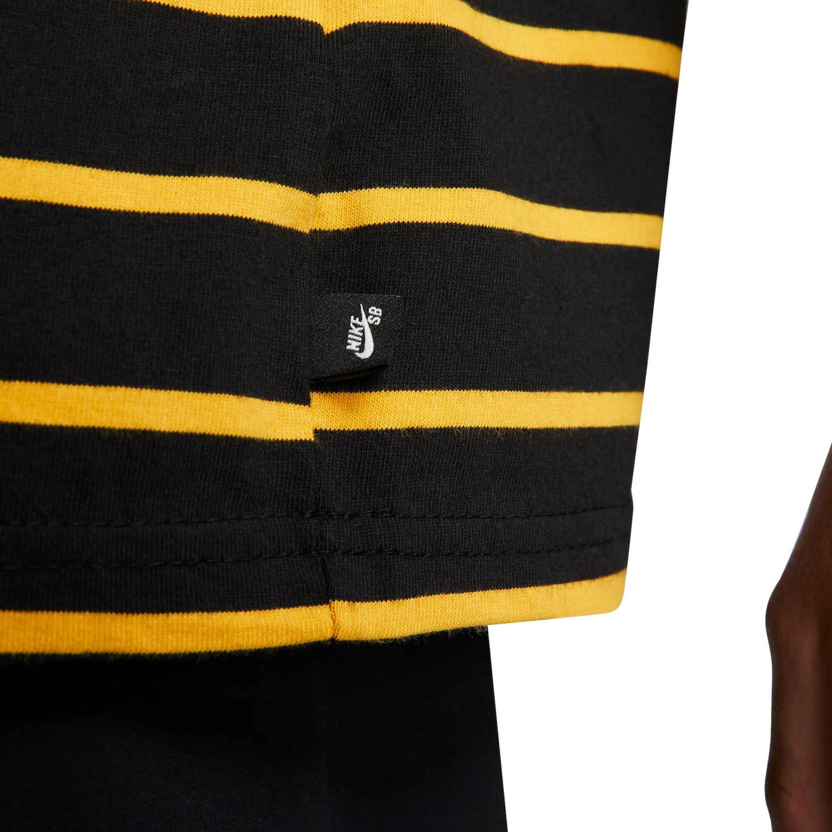 Nike SB Yarn Dye Striped T Shirt - Black/University Gold