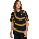 Nike SB Yarn Dye Striped T Shirt - Black/University Gold LRG