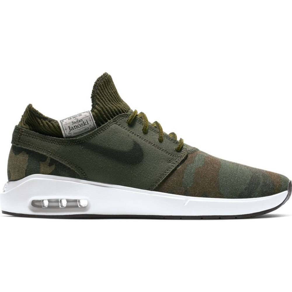 Nike SB Air Max Janoski 2 PRM Skate Shoes - Iguana/Black-Cargo Khaki-Desert Ore UK 7