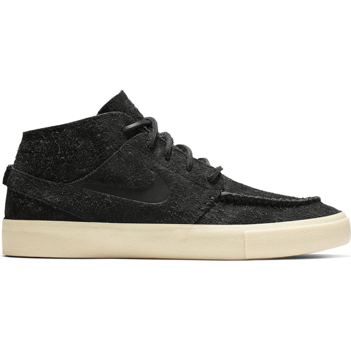 Nike SB Zoom Janoski Mid Crafted Skate Shoes - Black/Black-Golden Beige-Team Gold