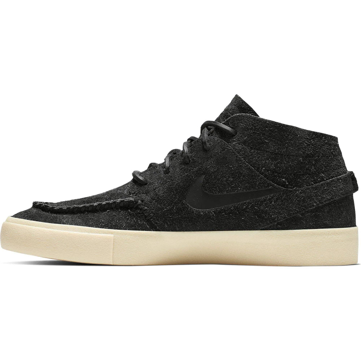 Nike SB Zoom Janoski Mid Crafted Skate Shoes - Black/Black-Golden Beige-Team Gold