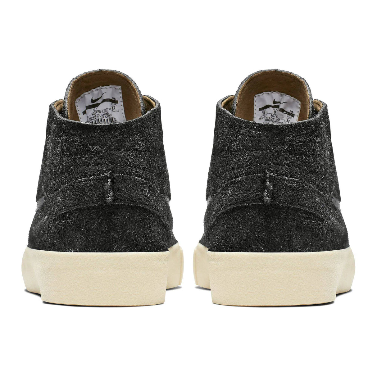 Nike SB Zoom Janoski Mid Crafted Skate Shoes - Black/Black-Golden Beige-Team Gold