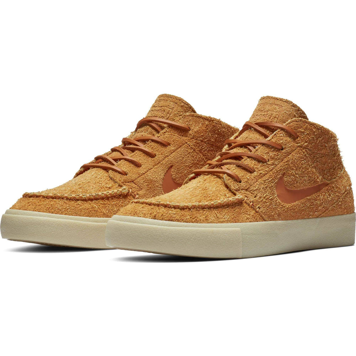 Nike SB Zoom Janoski Mid Crafted Skate Shoes - Cinder Orange/Cinder Orange-Team Gold
