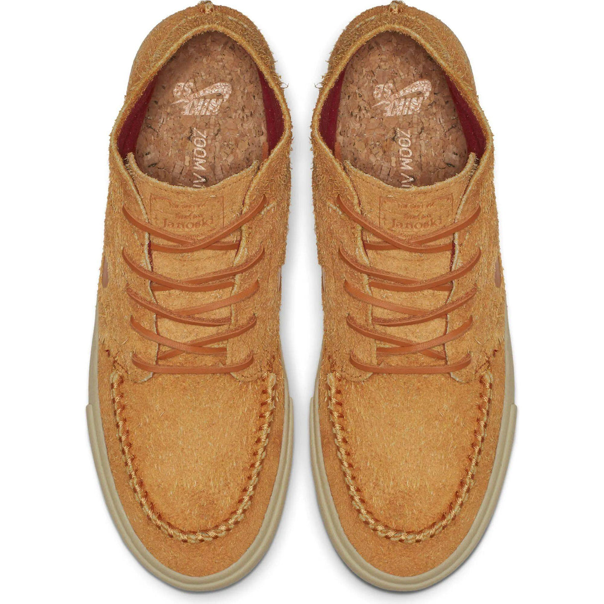 Nike SB Zoom Janoski Mid Crafted Skate Shoes - Cinder Orange/Cinder Orange-Team Gold