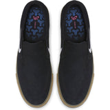 Nike SB Zoom Janoski RM Slip-On Skate Shoes - Black/White-Black-Gum Light Brown