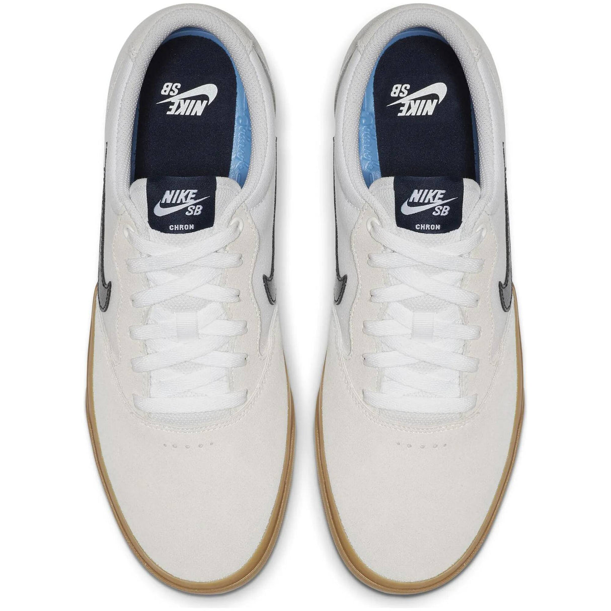 Nike SB Chron Solarsoft Skate Shoes - White/Obsidian-White-White