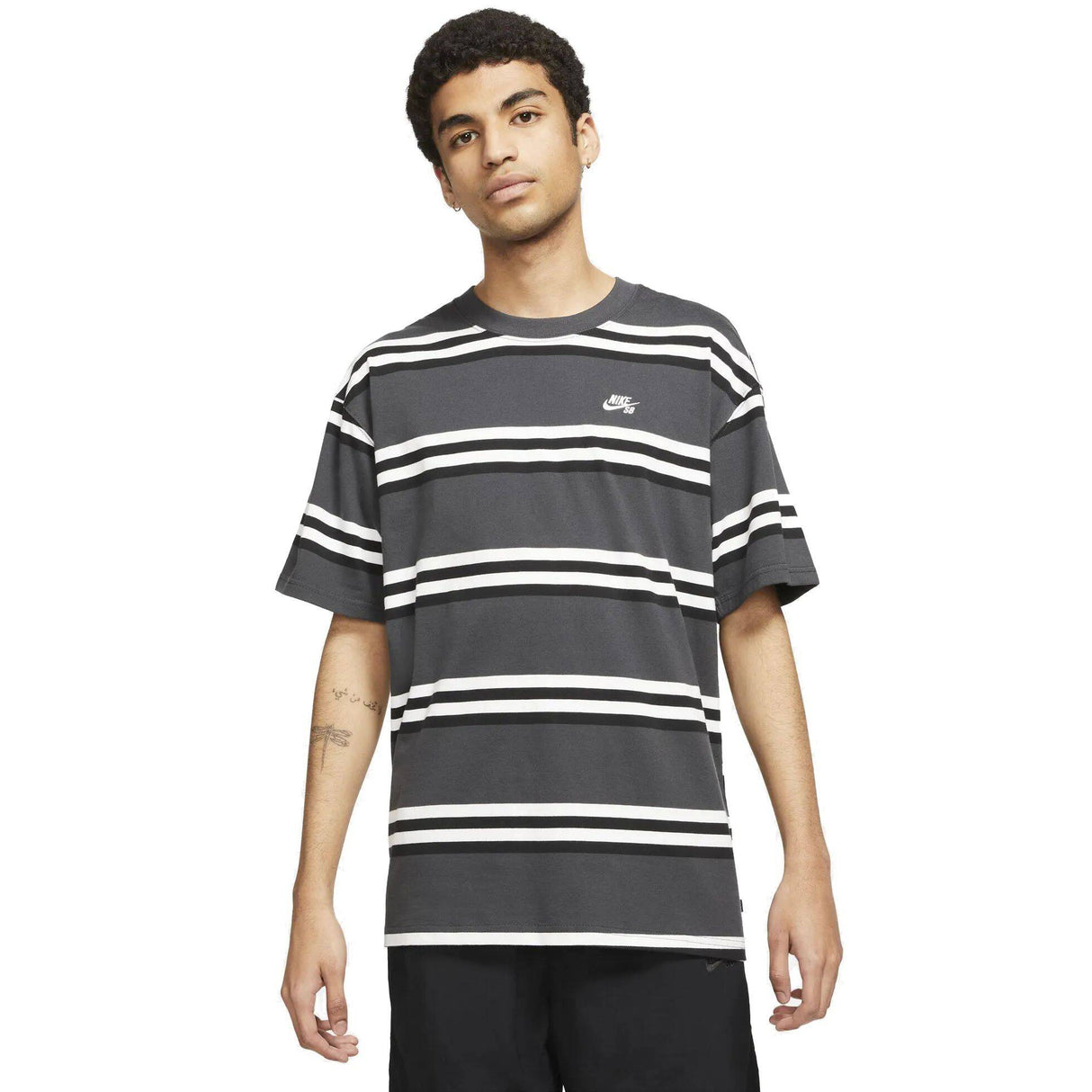 Nike SB Yarn Dyed Stripe T Shirt - Dark Smoke Grey