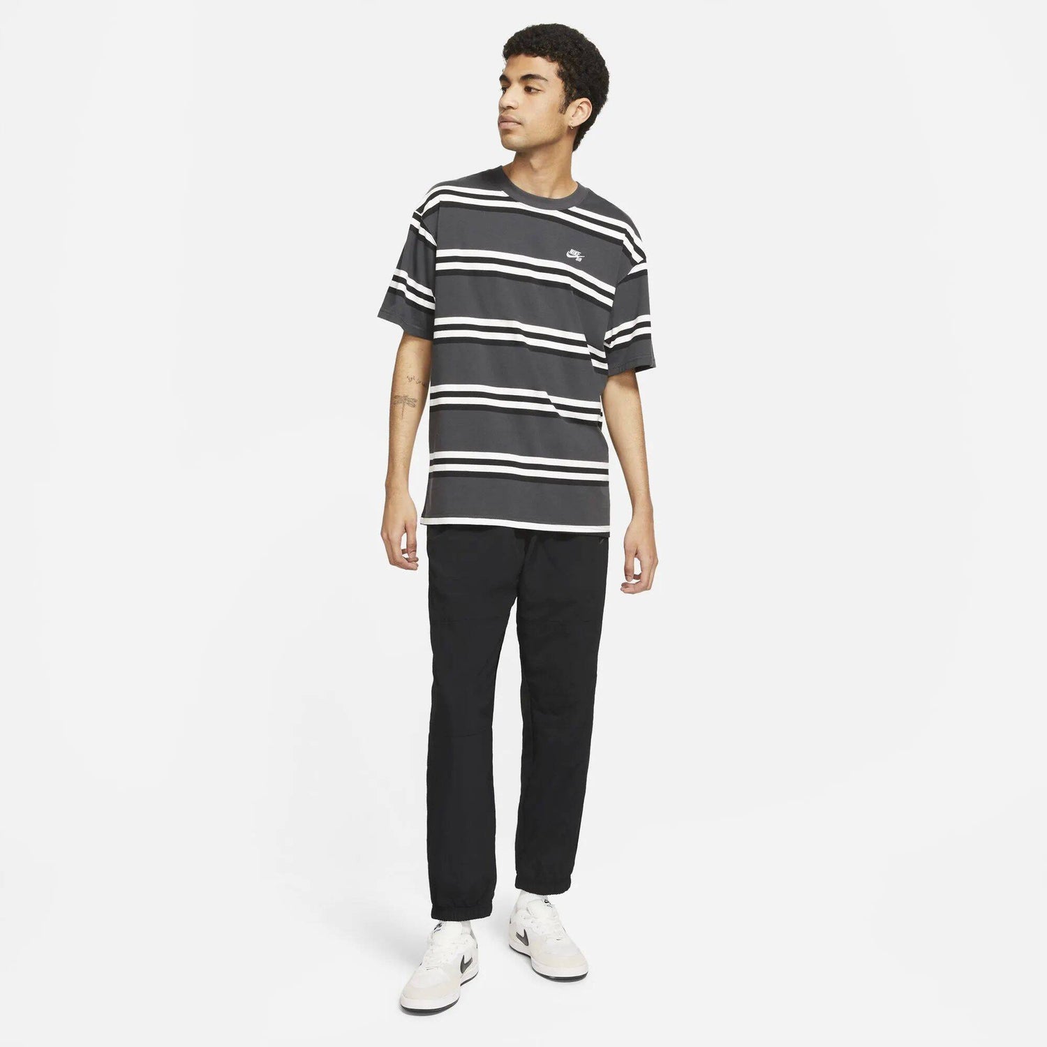 Nike SB Yarn Dyed Stripe T Shirt - Dark Smoke Grey