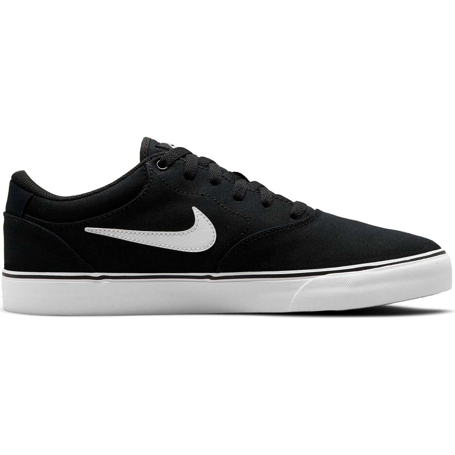 Nike SB Chron 2 Canvas Skate Shoes - Black/White-Black
