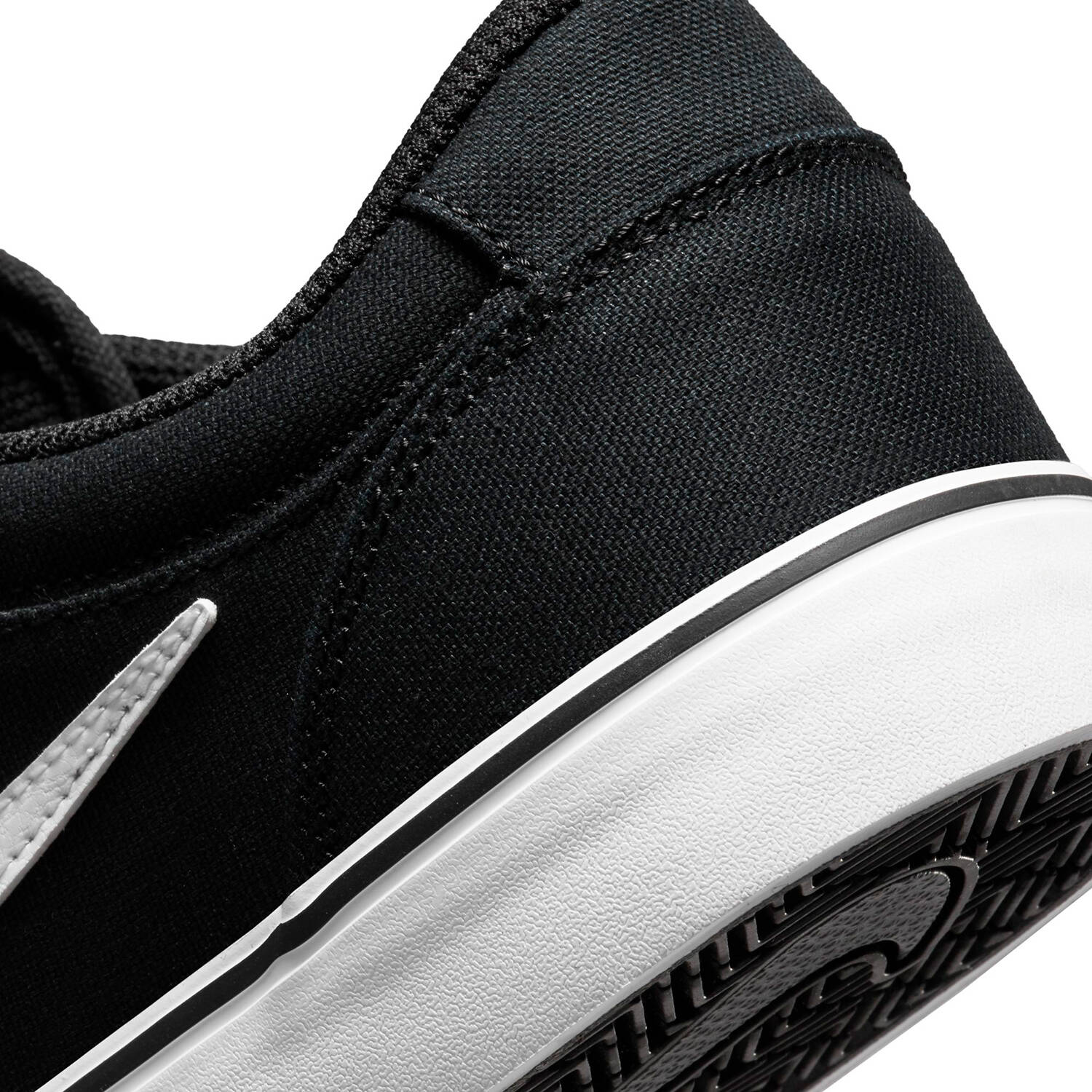 Nike SB Chron 2 Canvas Skate Shoes - Black/White-Black