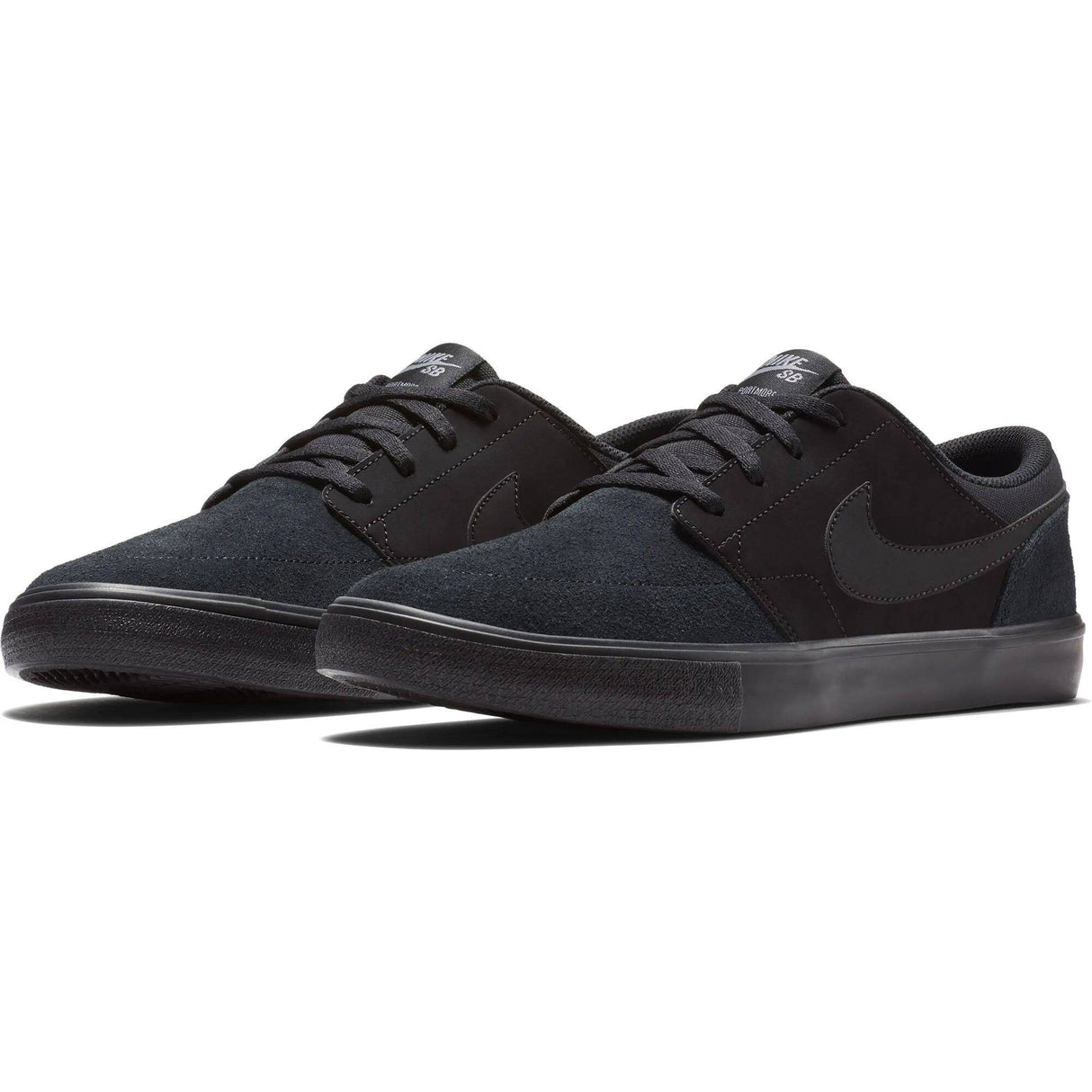 Nike SB Portmore II Solar Skate Shoes - Black/Black