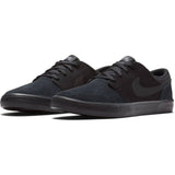 Nike SB Portmore II Solar Skate Shoes - Black/Black